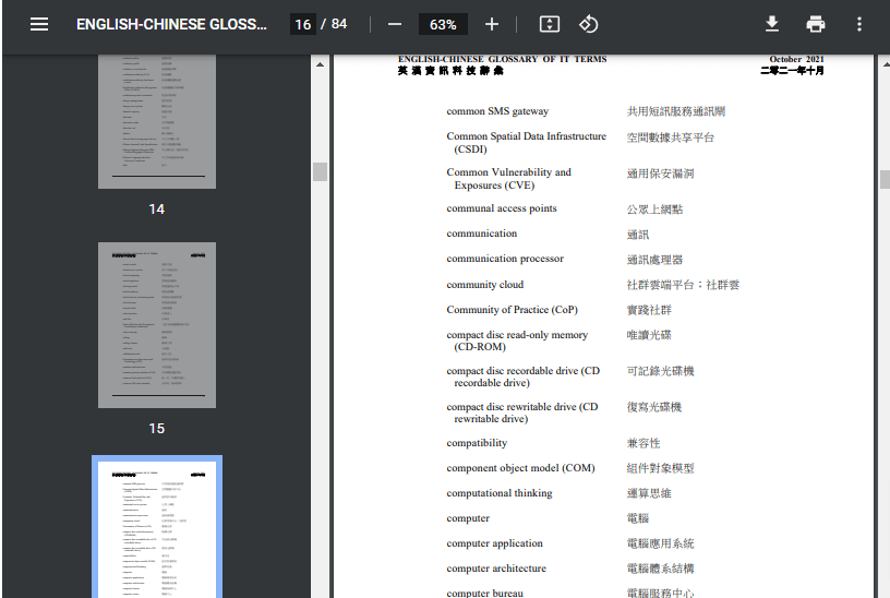 English-Chinese Glossary of IT Terms